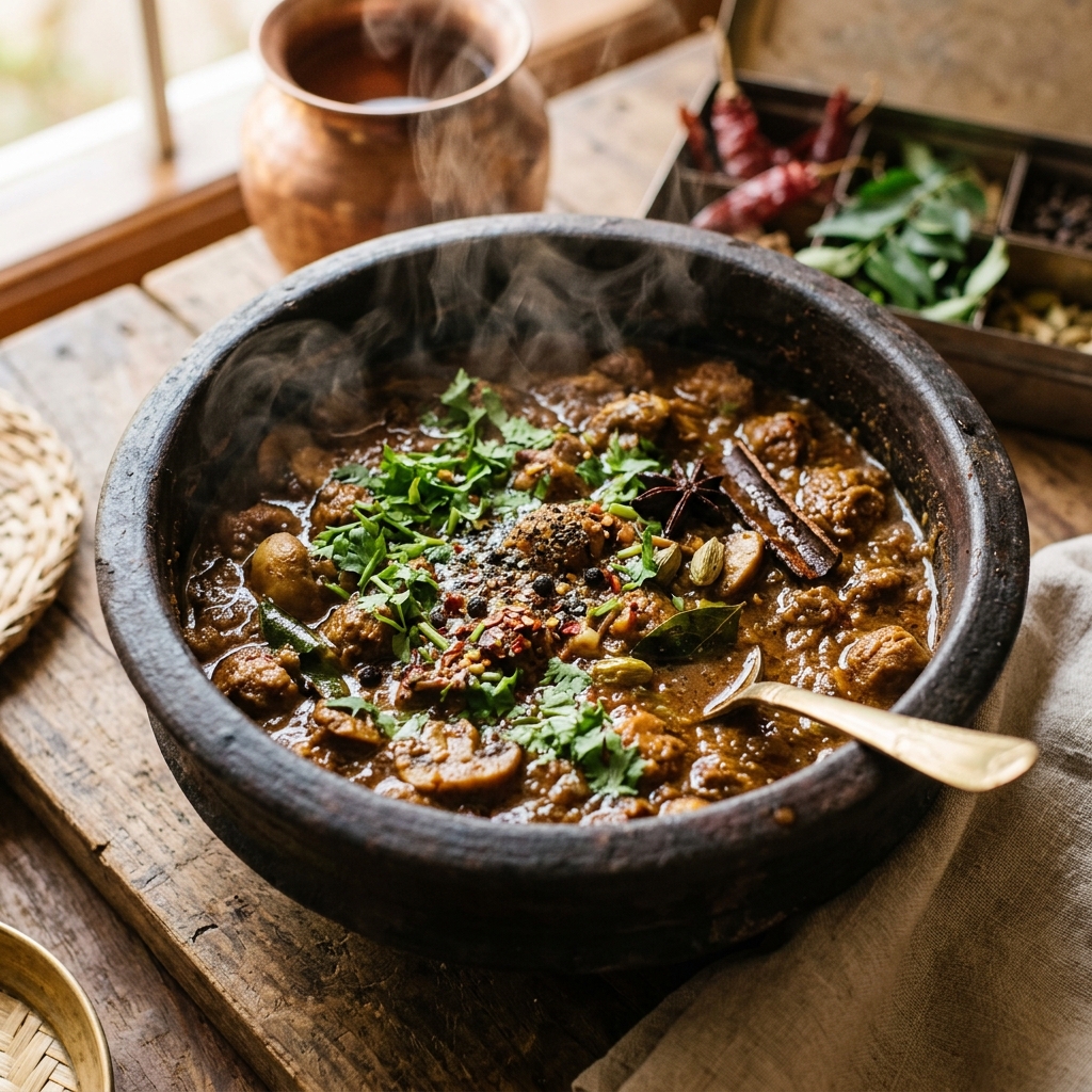 Madurai Veg Liver Gravy - A signature Madurai-style vegetarian delicacy prepared with aromatic spices and rich masala, delivering bold flavors with an authentic South Tamil Nadu taste.